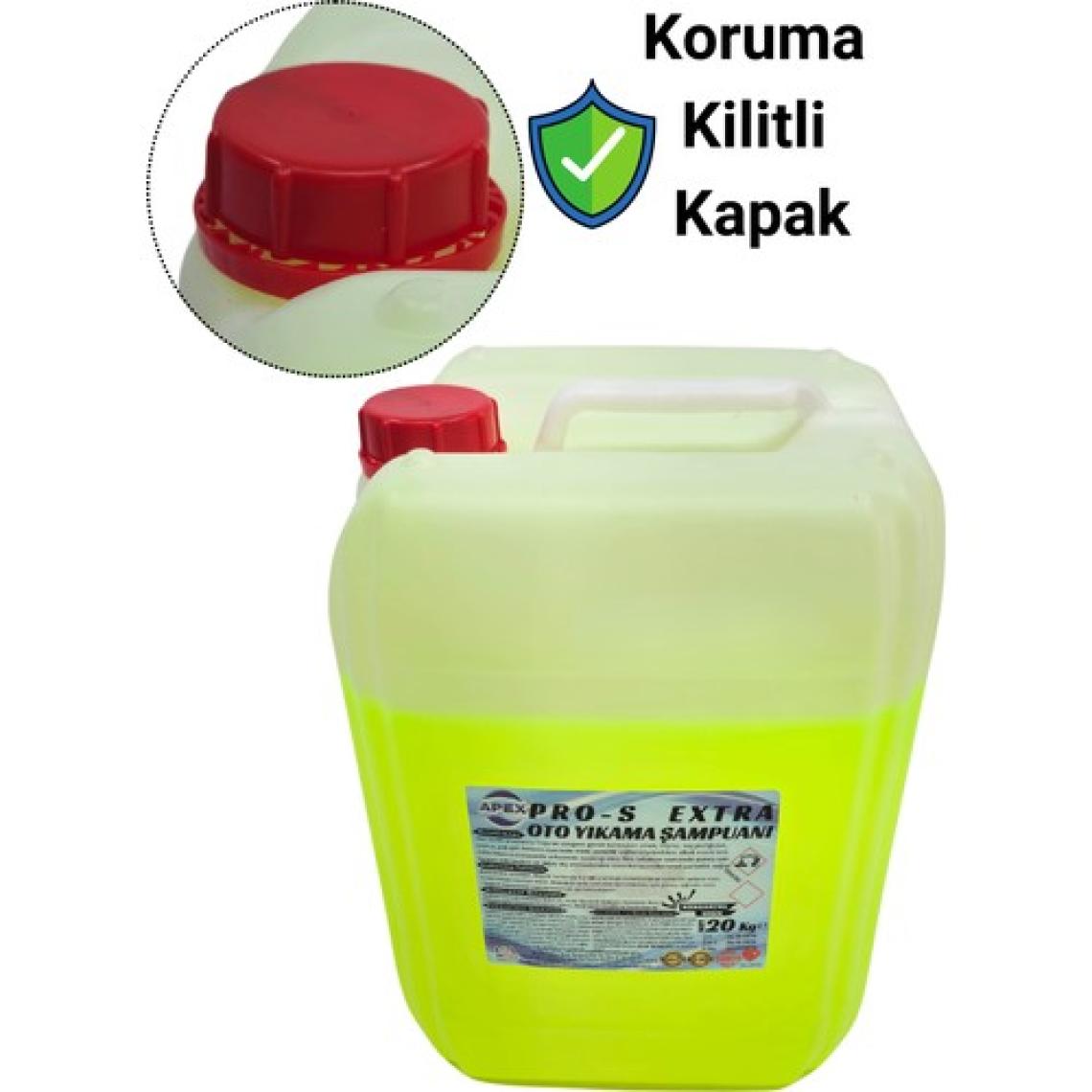 Apex Fırçasız Oto Yıkama Şampuanı, Cilalı Oto Şampuan 20 Kg, Araç Yıkama Köpüğü Oto Yıkama Süngeri Hediye