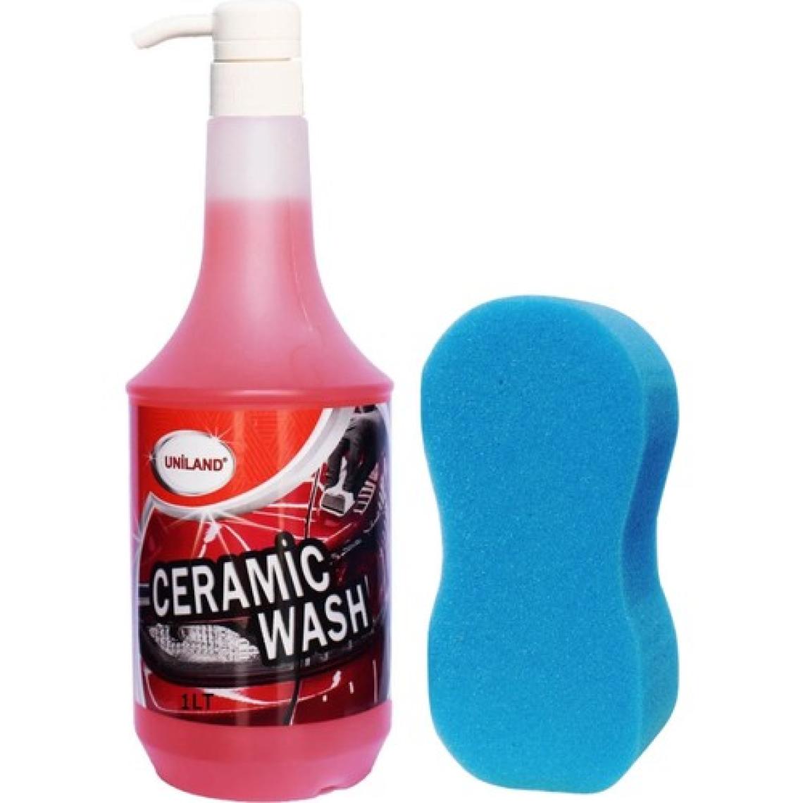 Uniland Ceramic Wash Seramik Şampuanı 1 lt + Uygulama Süngeri