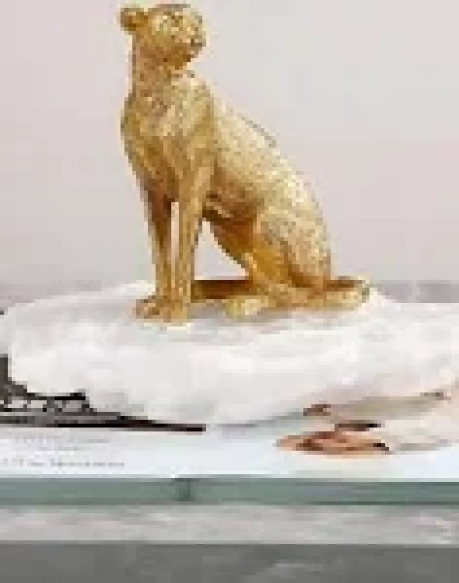 Tambana Gold Heykel Dekoratif Süs Eşyası Dekoratif Masa Süsü Salon Aksesuarları Model 33