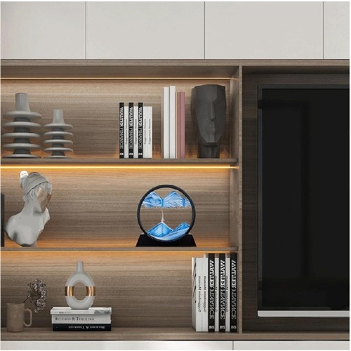 Home Dekor Hediye Mavi Kum Saati Şeklinde Kum Tablosu 7 Inç Orta Boy Yuvarlak Kum Tablosudekoratif Yuvarlak 3 D Hareketli