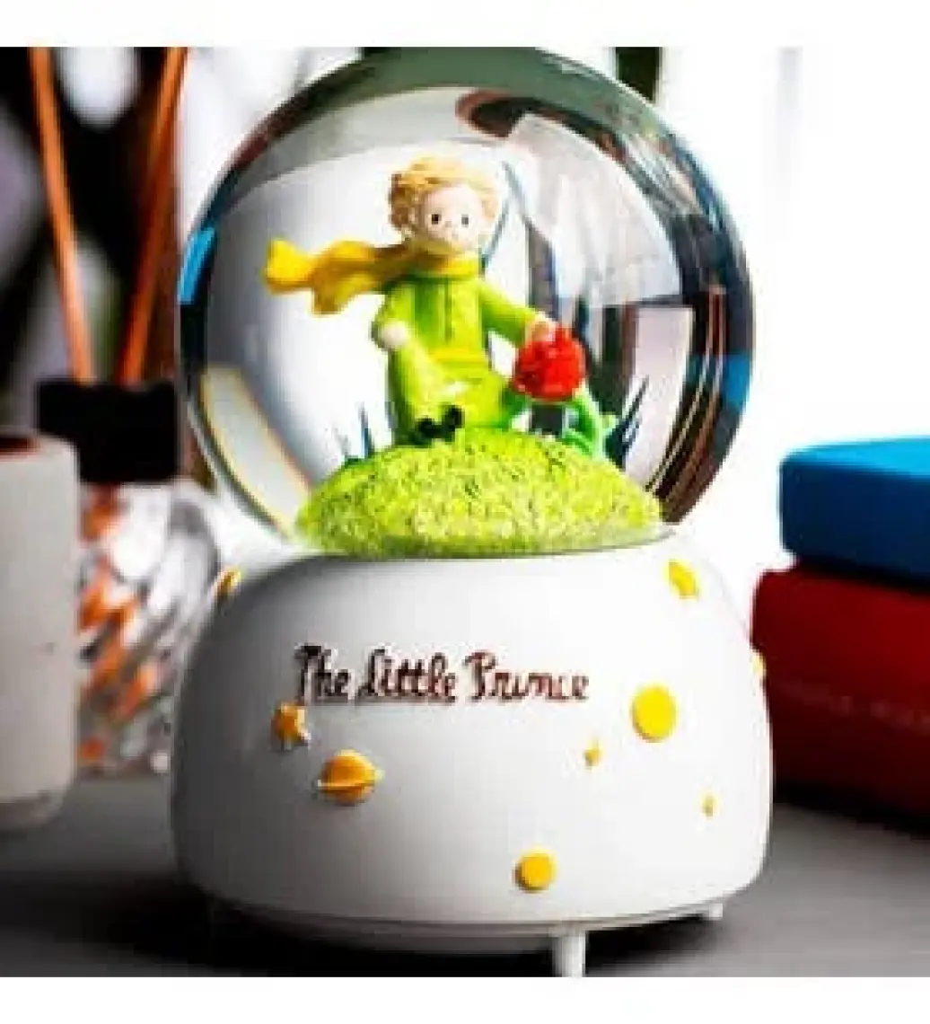 Mobgift Le Petit Prince/Küçük Prens Mini Boy Kar Küresi (Beyaz)