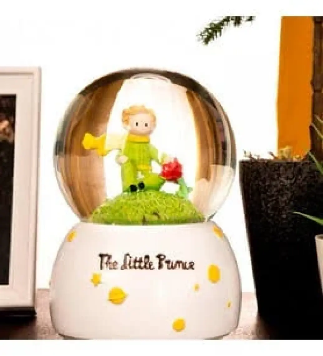 Mobgift Le Petit Prince/Küçük Prens Mini Boy Kar Küresi (Beyaz)