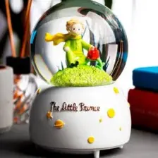 Mobgift Le Petit Prince/Küçük Prens Mini Boy Kar Küresi (Beyaz)