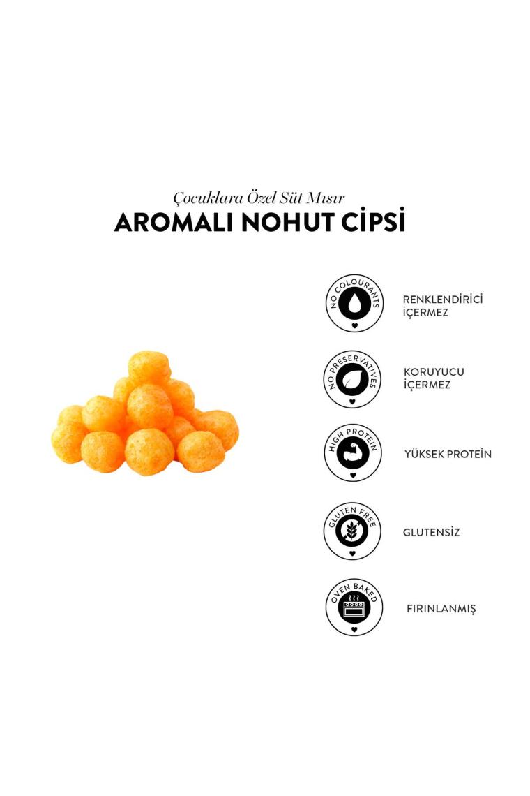 Çocuklara Özel Süt Mısır Aromalı Nohut Cips Seti, 50g X 6 Adet