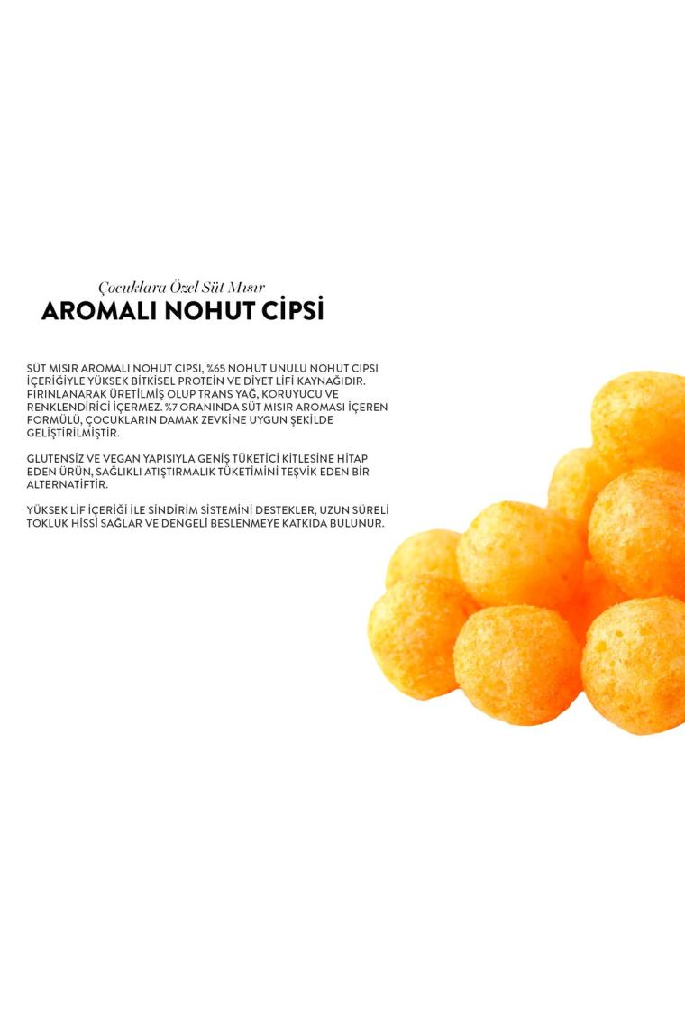 Çocuklara Özel Süt Mısır Aromalı Nohut Cips Seti, 50g X 6 Adet
