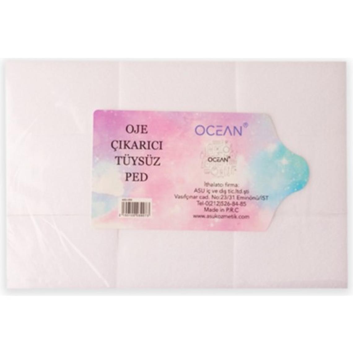 Ocean Oje Çıkarıcı Tüysüz Ped Tırnak Temizleme Mendili 550'LI Beyaz