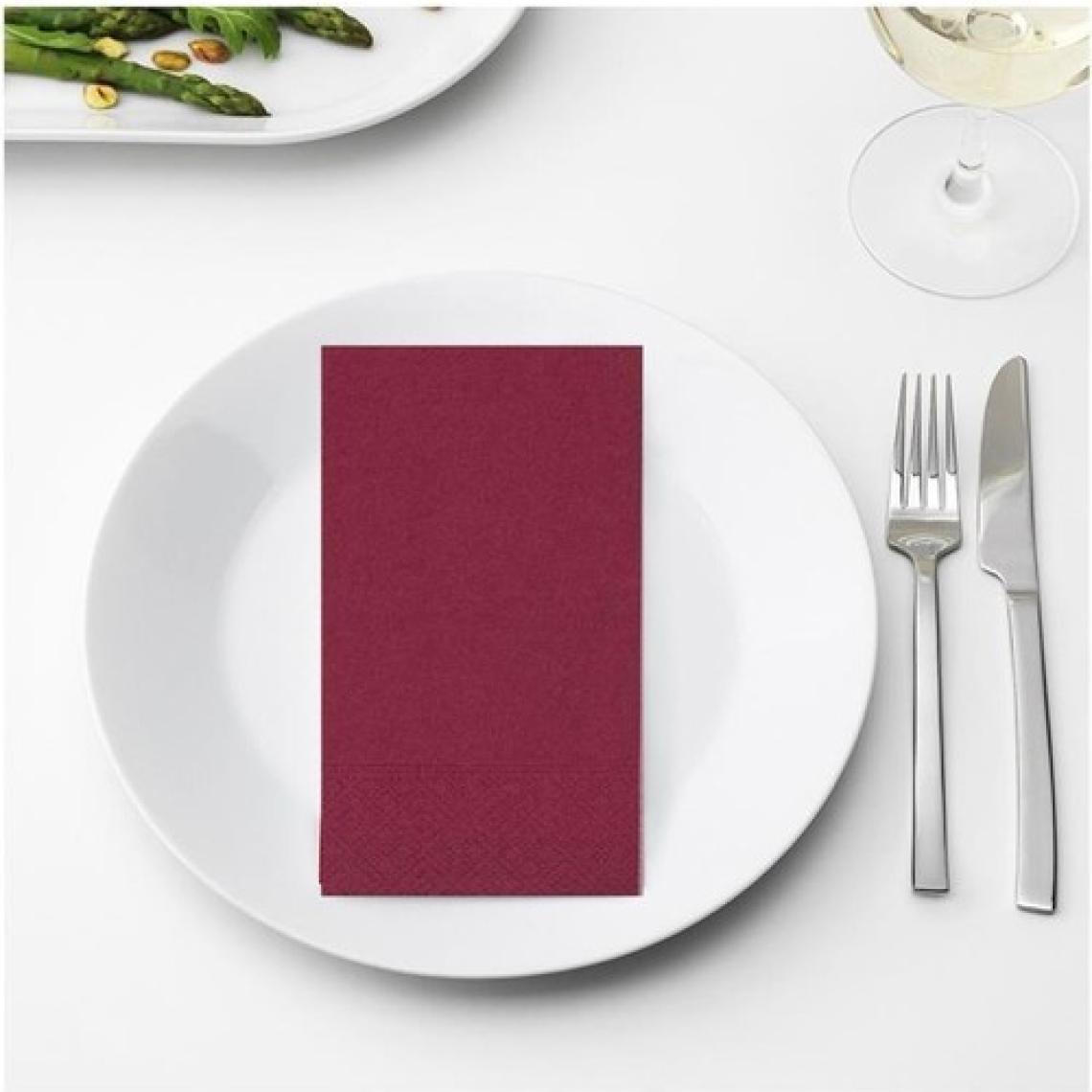 Omnisoft 40X40 cm 1/8 Defter Katlama Servis Peçetesi 50 Adet Bordo