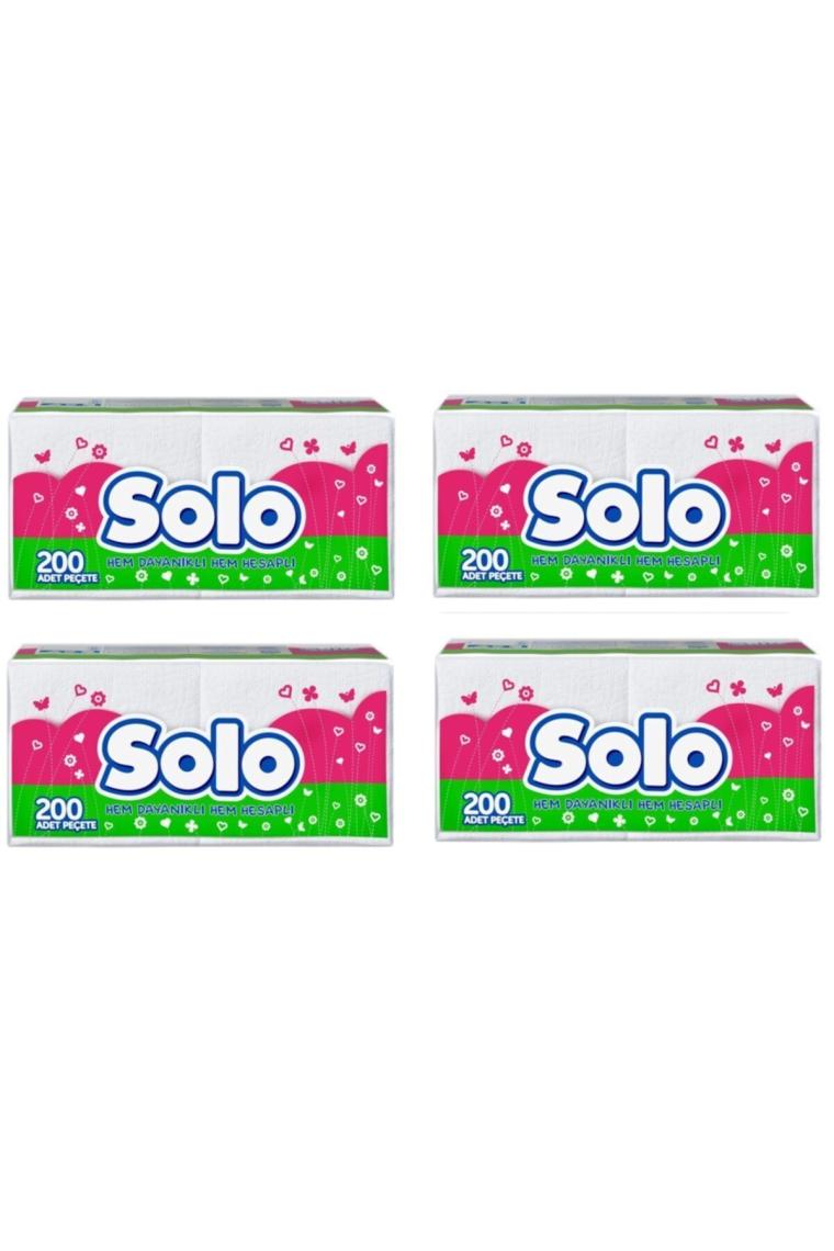 Solo Peçete 200'lü x 4'lü
