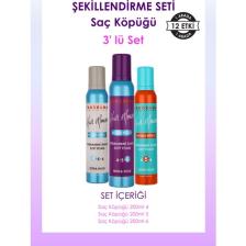 Panorama Professional Şekillendirme Seti / Saç Köpüğü 3'lü Set 200MLX3