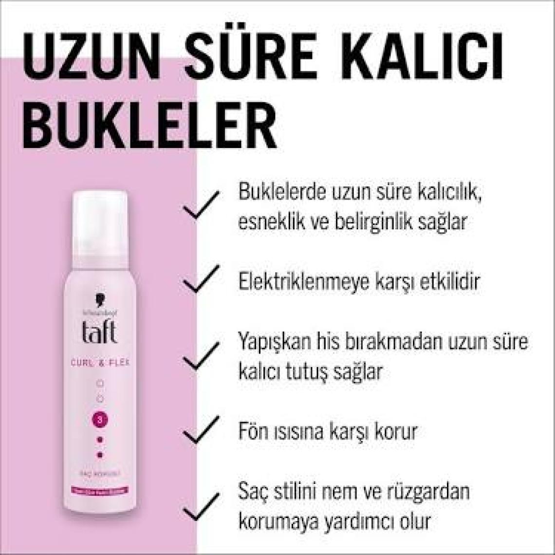 Taft Curl and Flex Köpük 150 ml
