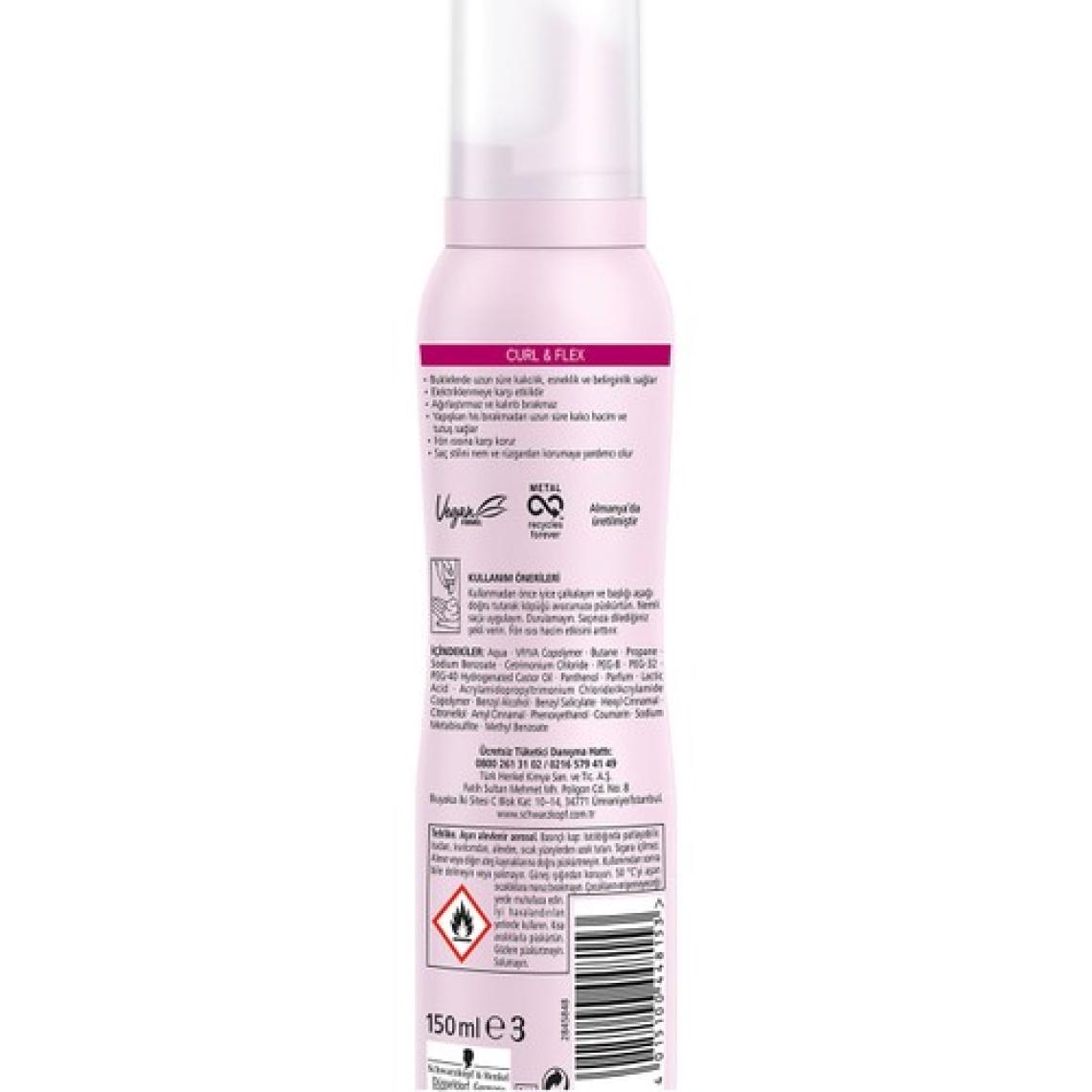 Taft Curl & Flex Köpük 150Ml X 2 Adet