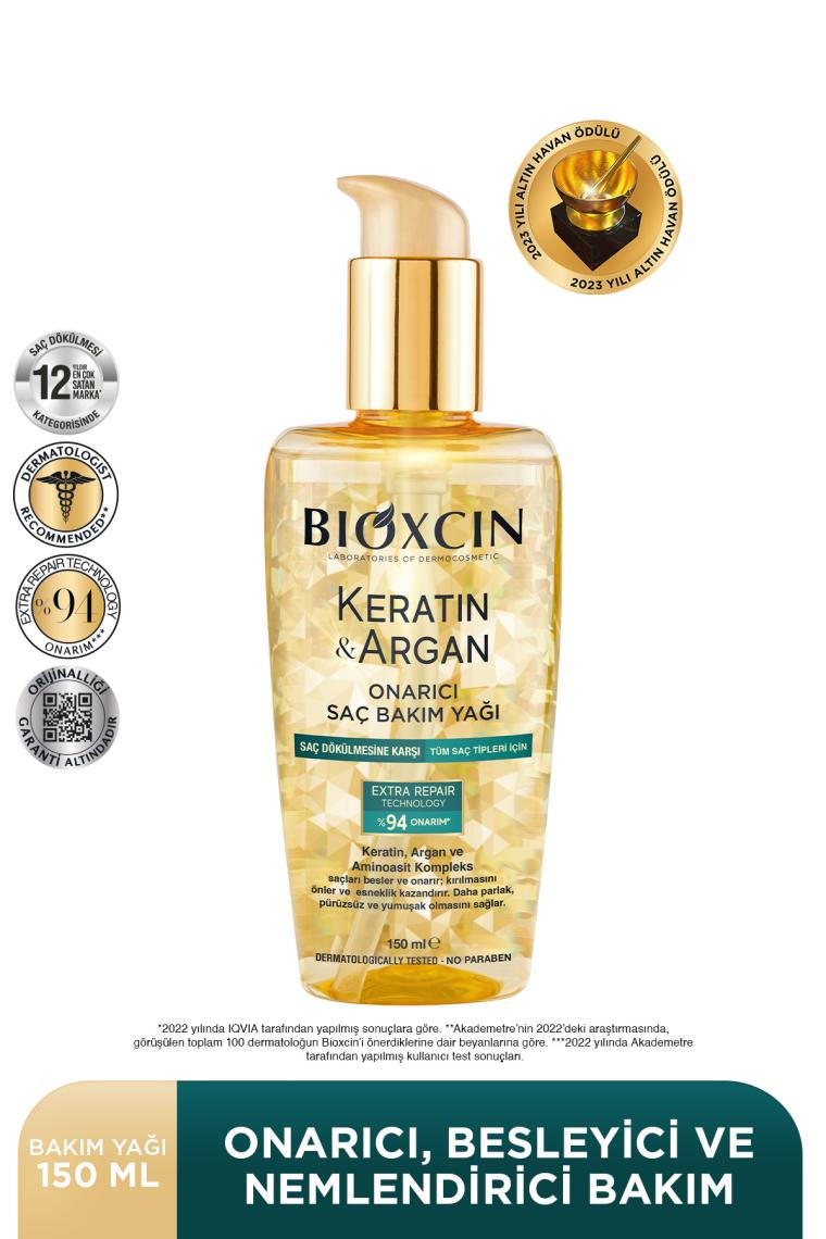 Keratin Argan Onarıcı Saç Bakım Yağı 150 ml Yıpranmış Ve Hasar Görmüş Saçlar