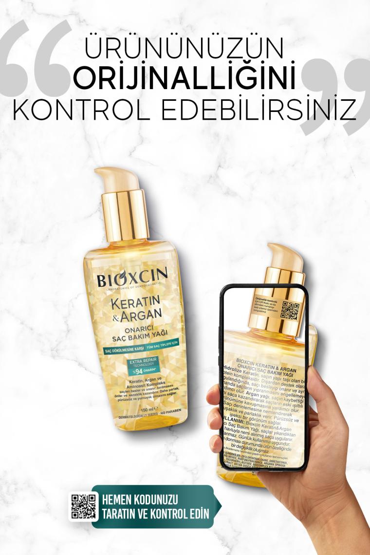 Keratin Argan Onarıcı Saç Bakım Yağı 150 ml Yıpranmış Ve Hasar Görmüş Saçlar