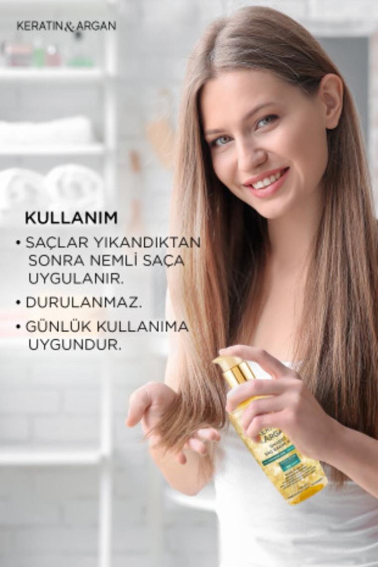 Keratin Argan Onarıcı Saç Bakım Yağı 150 ml Yıpranmış Ve Hasar Görmüş Saçlar