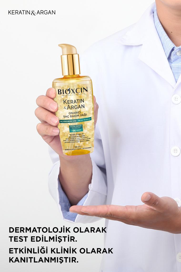 Keratin Argan Onarıcı Saç Bakım Yağı 150 ml Yıpranmış Ve Hasar Görmüş Saçlar