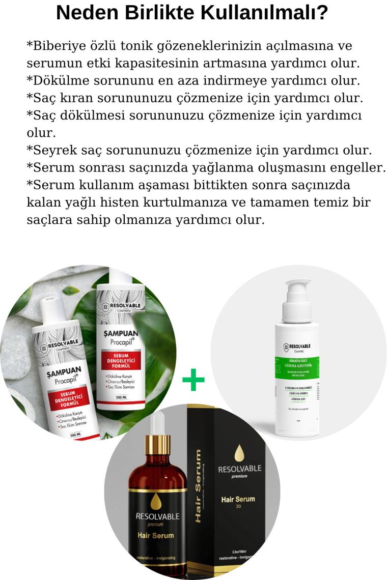 Resolvable Kozmeti̇k Saç Serumu( Hızlı Uzayan SaçlarParlak Bir Görünüm Için Bakım Ürünü)30ml