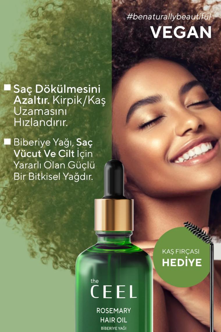 The Ceel 2'li Biberiye Yağı ve Doğal Yağlar ile Güçlü Formül Biotin Özlü Saç Bakımı 50 ml