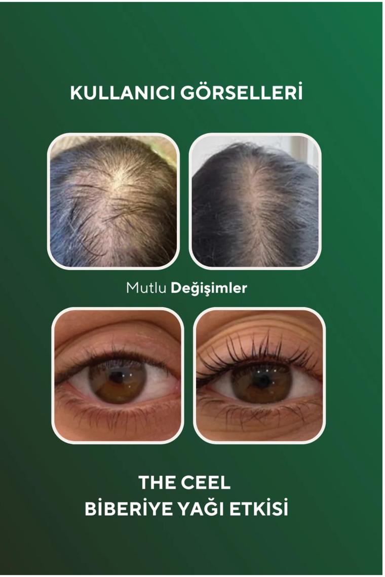 The Ceel 2'li Biberiye Yağı ve Doğal Yağlar ile Güçlü Formül Biotin Özlü Saç Bakımı 50 ml