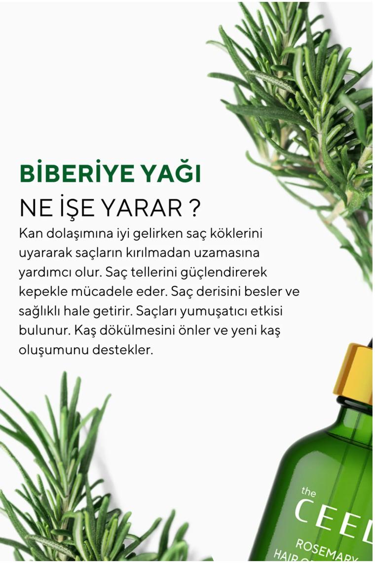 The Ceel 2'li Biberiye Yağı ve Doğal Yağlar ile Güçlü Formül Biotin Özlü Saç Bakımı 50 ml