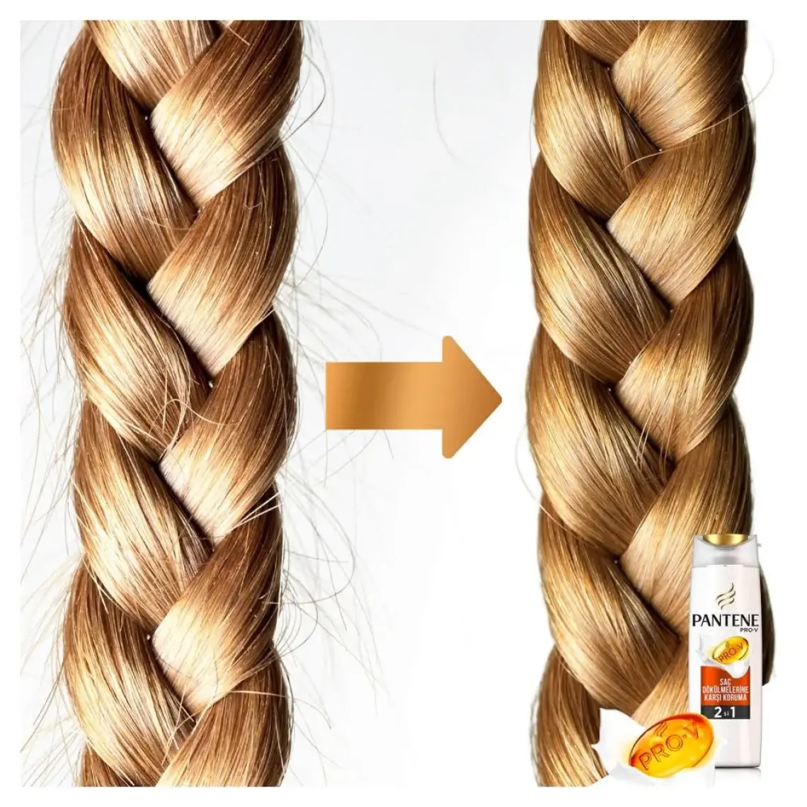 Pantene Saç Dökülmelerine Karşı Etkili 470 ml 3'ü 1 Arada Şampuan ve Saç Bakım Kremi