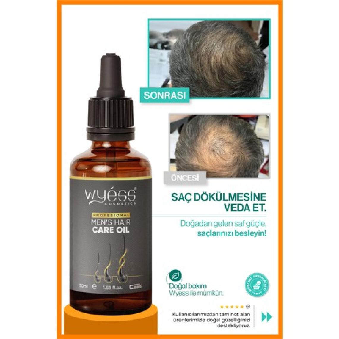 Wyess Erkek Saç Bakım Yağı - Saç Çıkarıcı & Besleyici Etki, E & A Vitaminli 50 ml