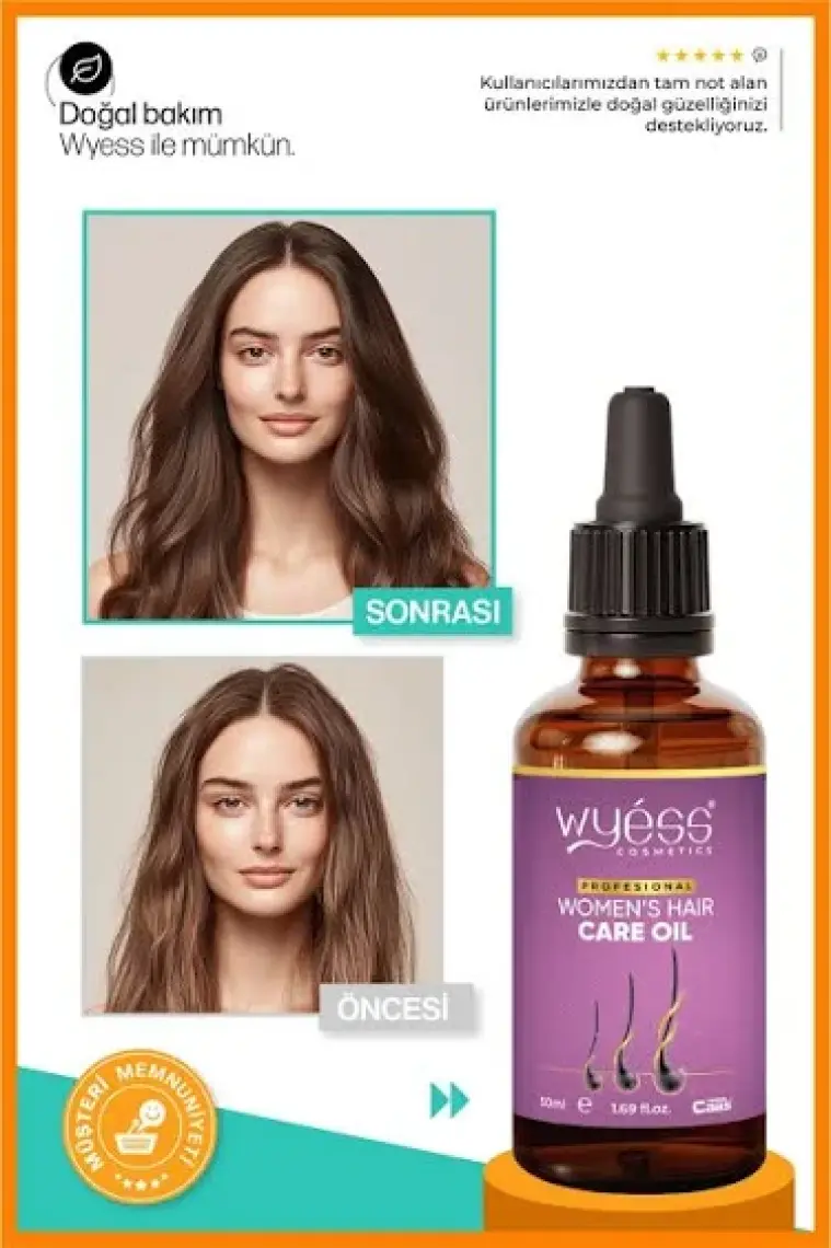 Wyess Kadınlara Özel Saç Bakım Yağı Yeni Saç Teli Çıkaran Kenevir Yağı 50 ml