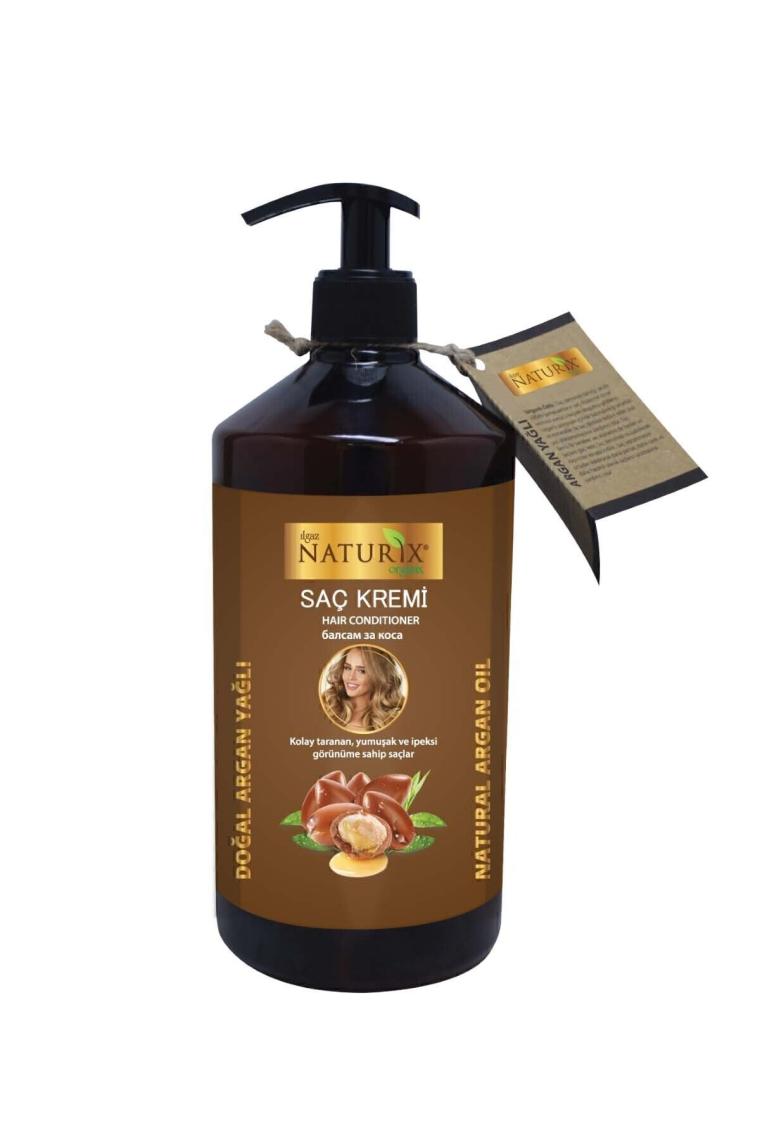 Naturix Tuzsuz Şampuan 2'li Siyah Sarımsak Özlü Şampuan 600 ml Natural Şampuan + 500 ml Doğal Keratin Bakım Saç Kremi