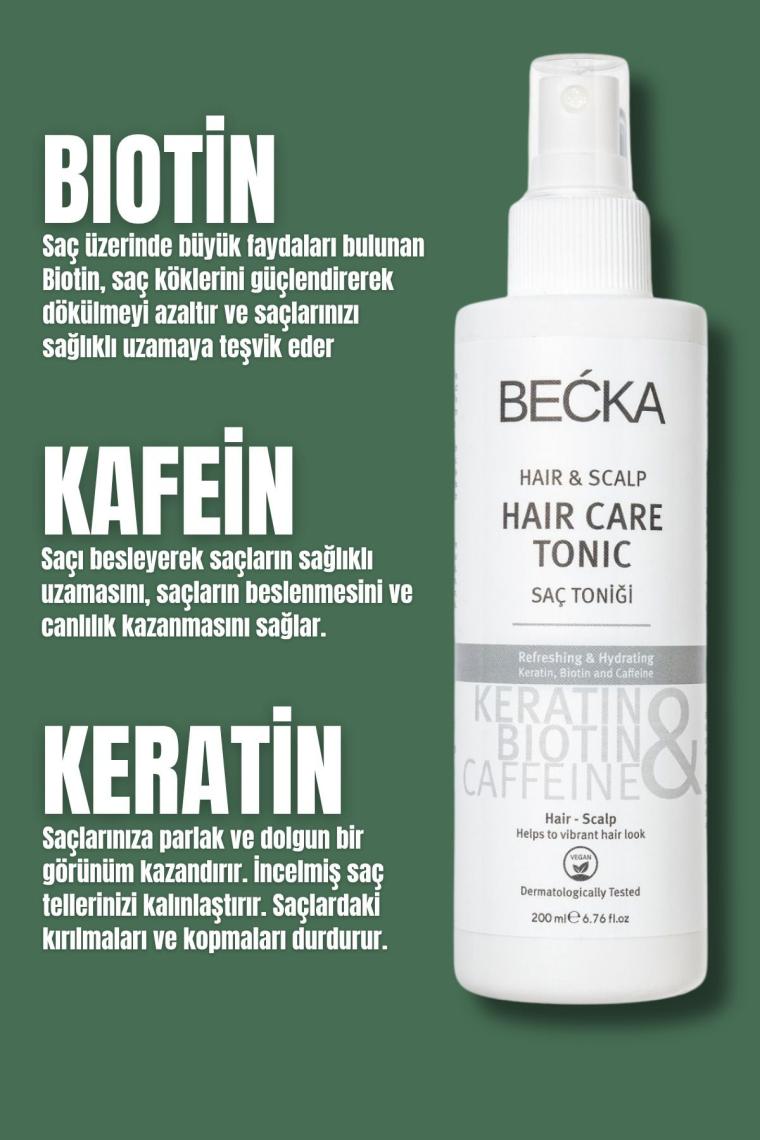 Becka Biotin Keratin ve Caffeine  Saç Toniği 200 ml