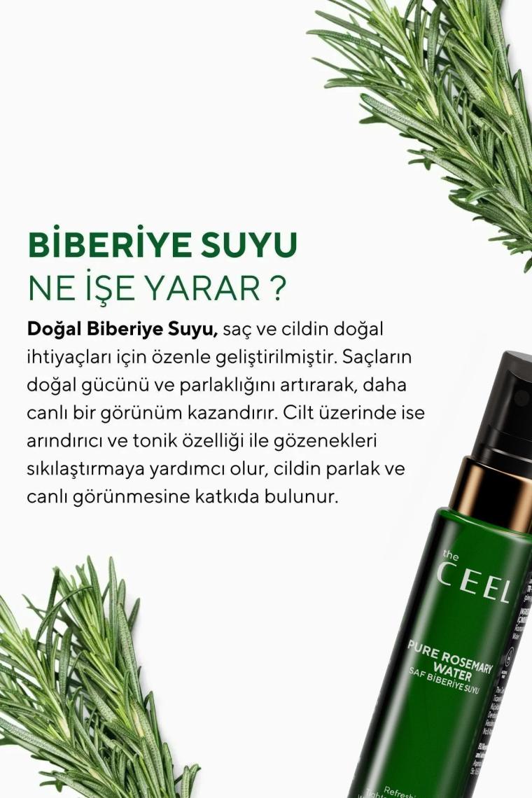 The Ceel Biberiye Suyu Dökülme Karşıtı ve Hızlı Saç Uzatma Etkili Saf Saç Toniği 100 ml