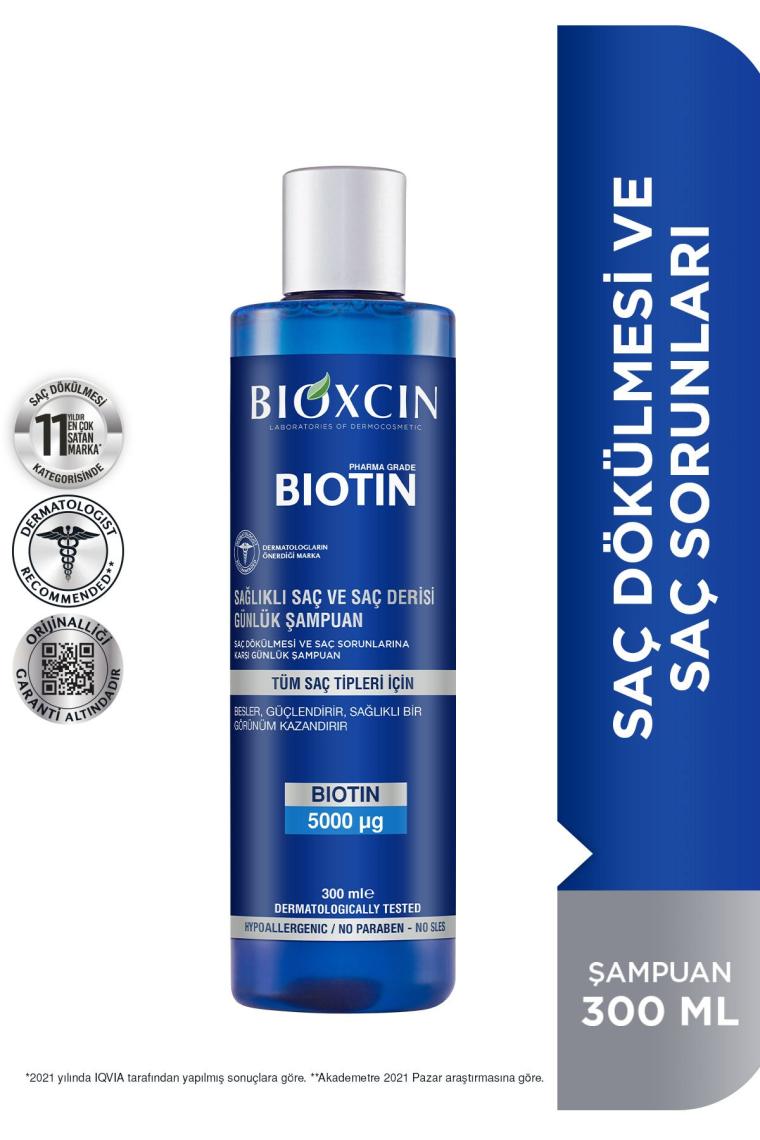 Biotin Şampuan 300 ml Tüm Saç Tipleri Hassas Saç Derisi