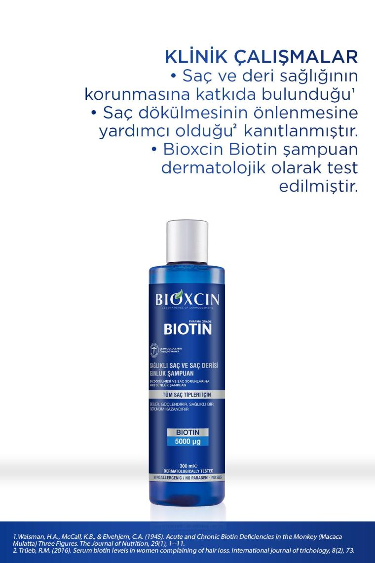 Biotin Şampuan 300 ml Tüm Saç Tipleri Hassas Saç Derisi