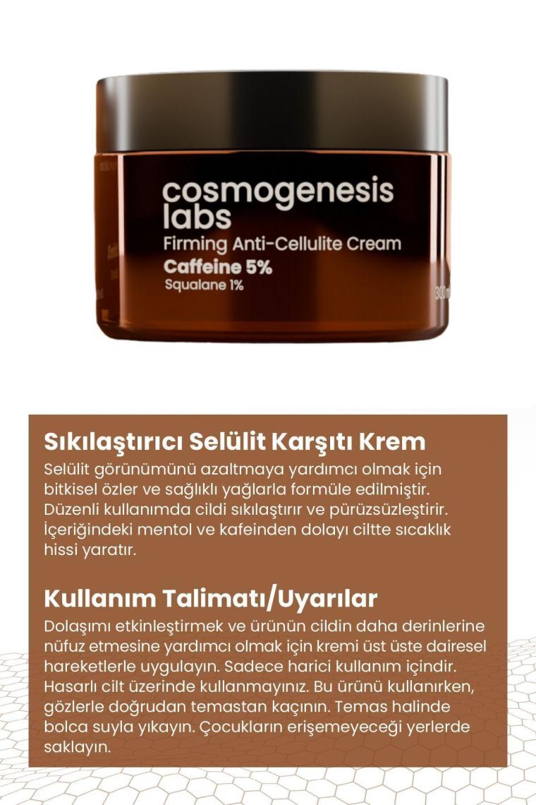 Sıkılaştırıcı Selülit Karşıtı Vücut Kremi 300ml Vegan Çatlak Karşıtı Bölgesel Yakıcı Şekillendirici