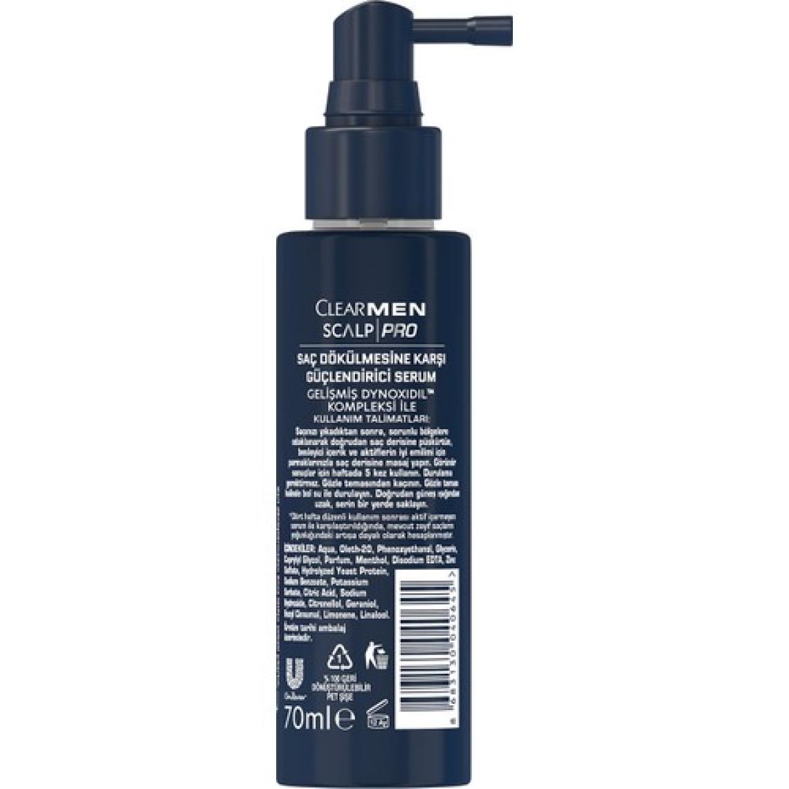 Clear Men Scalp Pro Güçlendirici Serum Saç Dökülmesine Karşı 70 ml