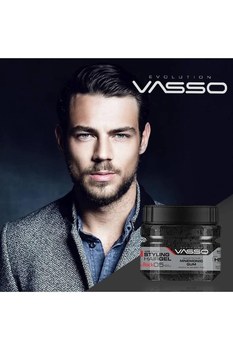 Vasso 24 Saat Üstün Tutucu Özellikli Islak Görünümlü Hafızalı Saç Jölesi Stiff Mnemonic Gum Gel 500 ml 8699216347676