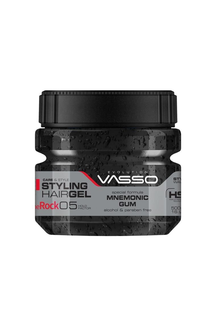 Vasso 24 Saat Üstün Tutucu Özellikli Islak Görünümlü Hafızalı Saç Jölesi Stiff Mnemonic Gum Gel 500 ml 8699216347676