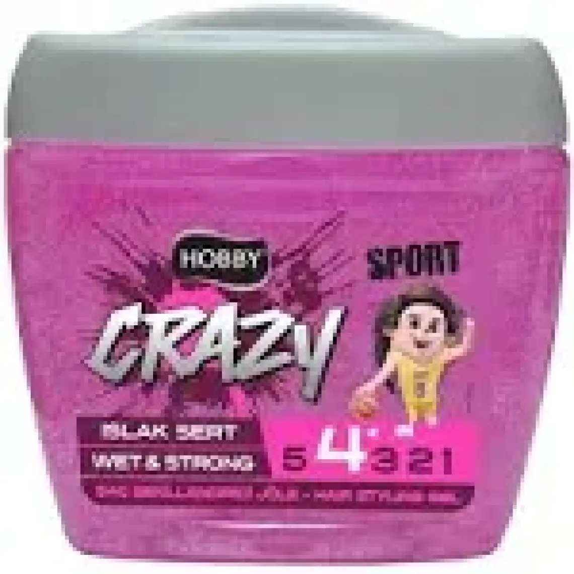 Hobby Crazy Head Saç Şekillendirici  Jöle Sert 700 Ml  Şeffaf, Günlük Kullanım için Uzun Süreli Fiksasyon