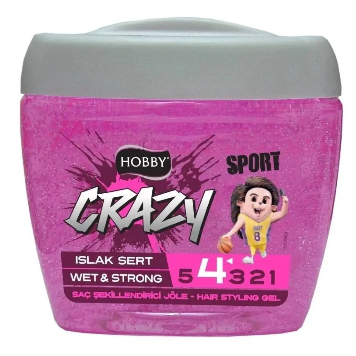 Hobby Crazy Head Saç Şekillendirici  Jöle Sert 700 Ml  Şeffaf, Günlük Kullanım için Uzun Süreli Fiksasyon