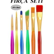 Artlantis Fırça Seti 6 Lı Kısa Sap Çocuk Resim Fırçası 1 Paket Suluboya Akrilik Boya Guaj Boya Fırca Seti