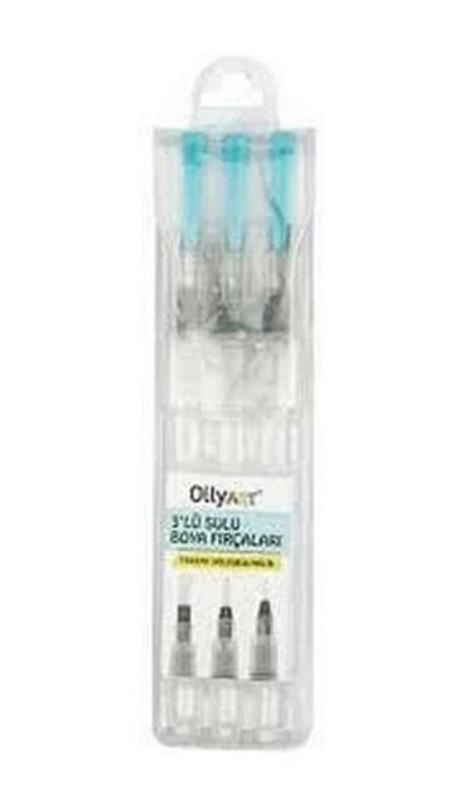Olly Art LN-3103 Doldurulabilir Sulu Boya Fırçaları 3'lü