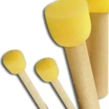 Sünger Uçlu Ponpon Patpat Fırça 4`lü