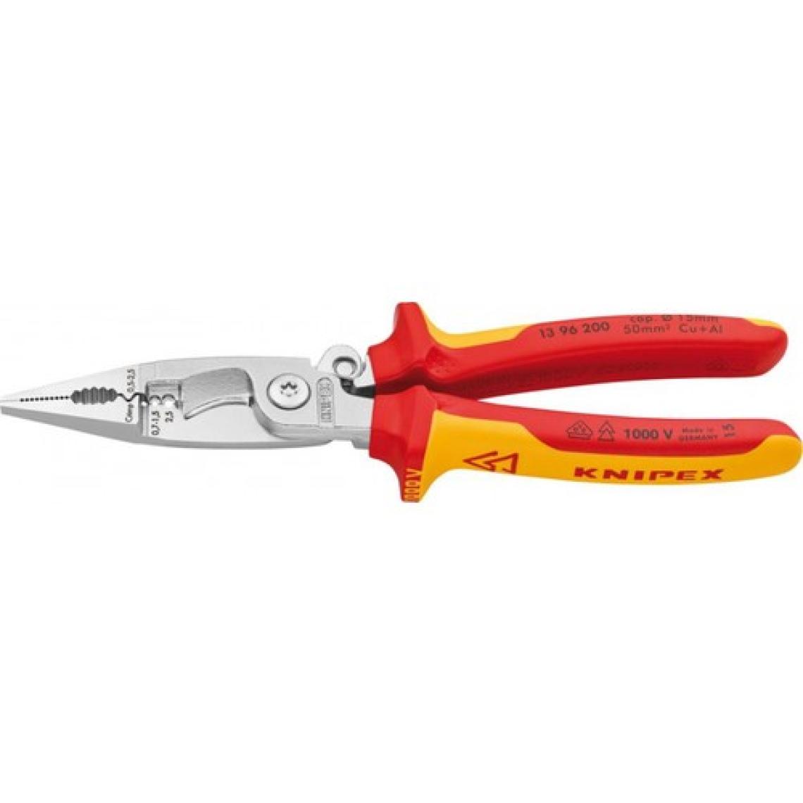Knipex 13 96 200 Çok Fonksiyonlu Elektrikçi Pense, 200 Mm, Vde