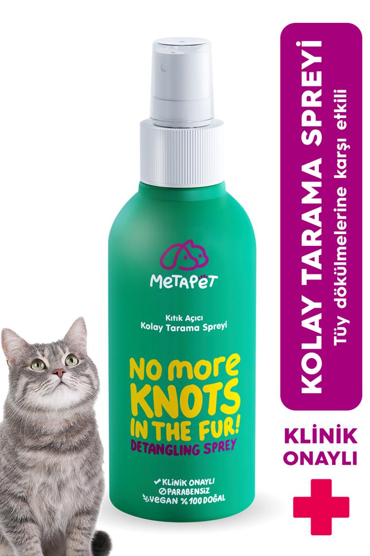 Kedi Kıtık Açıcı, Kolay Tarama Spreyi, Tüy Döken Kedilere Özel, Bakım Sağlığı Için, 150 ml