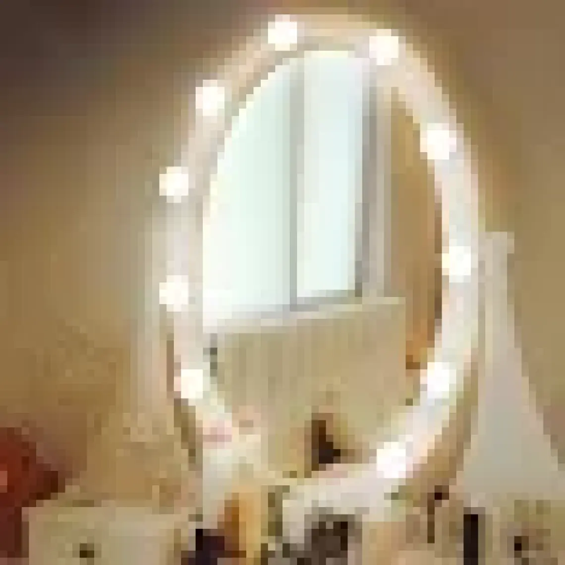 Coverzone 10'lu Set Makyaj Aynası Işığı Banyo Yatak Odası Işığı Hoolywood Tarzı LED Makyaj Lambası 3 Farklı Renk Modu Makyaj Odası Işığı Mirror1