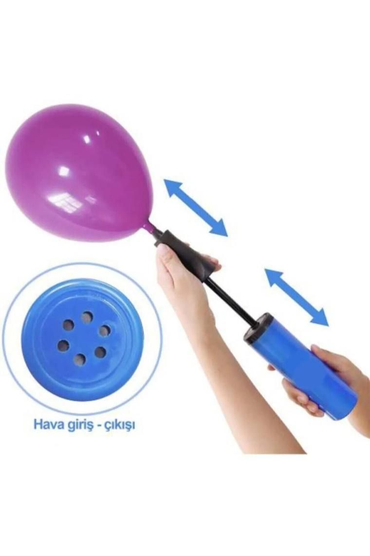 Party Fantasy Balon Şişirme Pompası 1 Adet Renkli Hızlı Balon Pompası