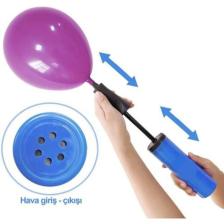 Party Fantasy Balon Şişirme Pompası 1 Adet Renkli Hızlı Balon Pompası