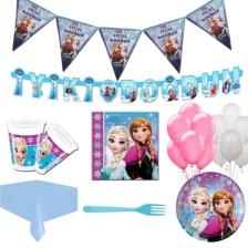 16 Kişilik Frozen & Elsa Doğum Günü Parti Seti Karlar Ülkesi Parti Paketi