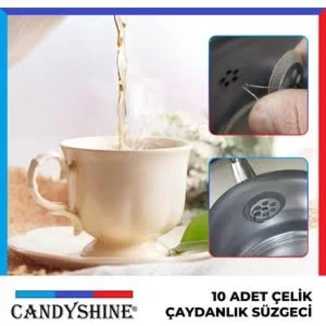 Sunman Tekreyonda 5 Adet Çaydanlık Içi Süzgeç Demlik Içi Çay Süzgeçi