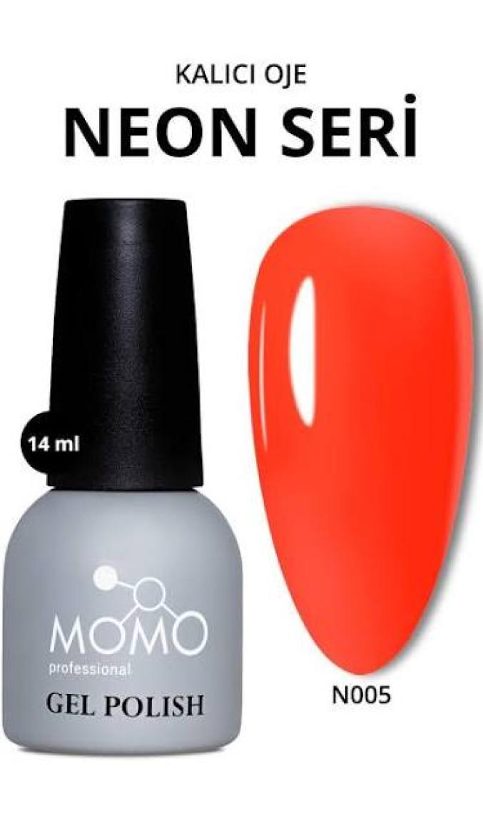 Momo Professional Kalıcı Oje N005 Neon Nar Çiçeği, 14ML