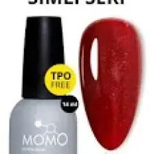Momo Professional Kalıcı Oje S001 Simli Koyu Kırmızı, 14ML