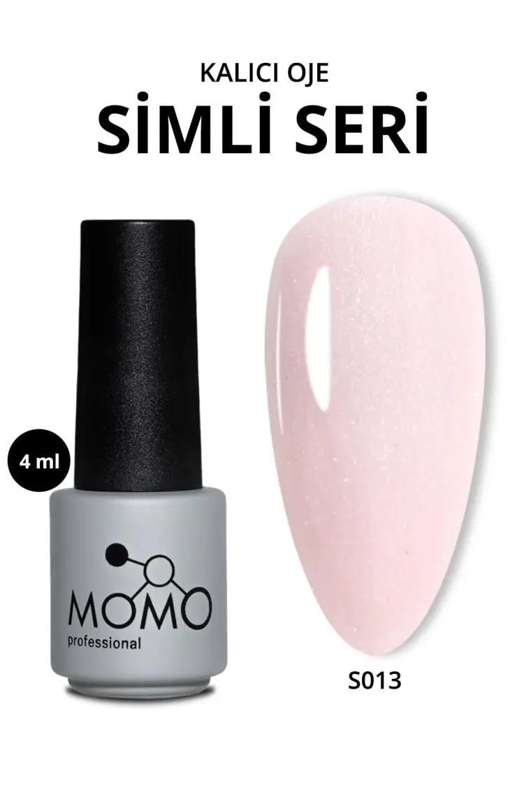 Kalıcı Oje S013, Simli Uçuk Pembe, 4 ml